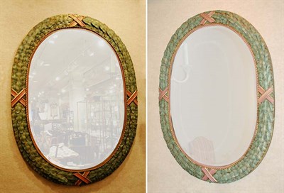 Lot 4352 - Pair of Neoclassical Style Leaf Decorated Tole...