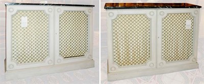 Lot 4213 - Pair of Neoclassical Style Marble Top White...