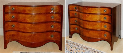Lot 4357 - Pair of Georgian Style Mahogany Serpentine...