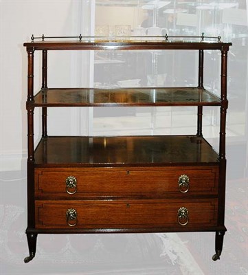 Lot 4144 - George III Style Mahogany Three-Tier Whatnot...