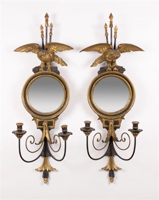 Lot 2215 - Pair of Classical Style Black Painted and...