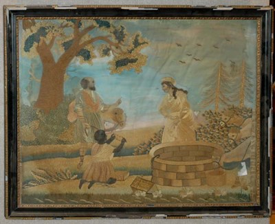 Lot 2141 - English Needlework and Watercolor Picture...