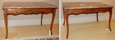 Lot 4367 - Pair of Provincial Louis XV Style Marble Top...