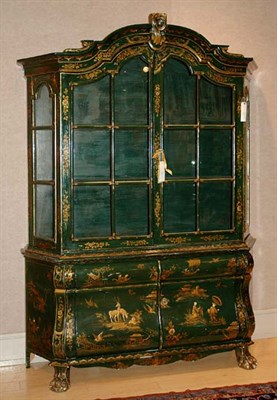 Lot 4397 - Baroque Style Chinoiserie Decorated Green...