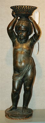 Lot 571 - Neoclassical Style Cast Iron Figural Pedestal...