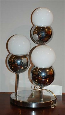 Lot 207 - Two Three-Light Ceiling Fixtures Contemporary