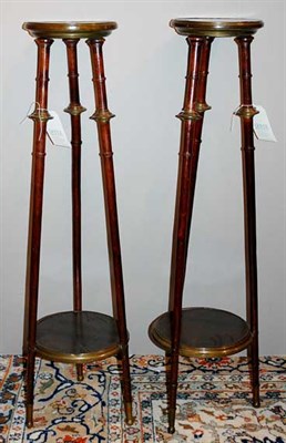 Lot 4359 - Pair of Georgian Style Fruitwood Plant Stands...