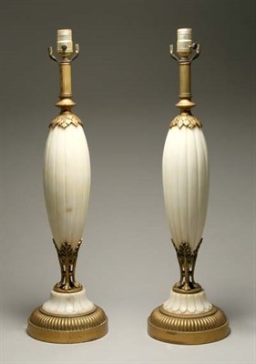Lot 4241 - Pair of Empire Style Gilt-Metal Mounted Fluted...