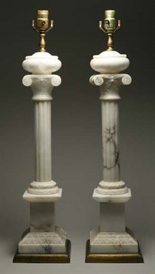 Lot 4499 - Pair of Neoclassical Style White Marble...