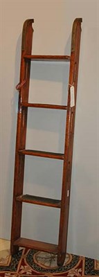Lot 4202 - Victorian Mahogany Library Ladder Height 62...