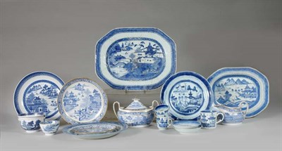 Lot 2009 - Group of Canton Blue and White and Other...
