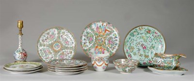 Lot 2032 - Group of Canton Rose Medallion Porcelain...