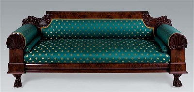 Lot 2233 - Classical Mahogany Upholstered Settee New York,...