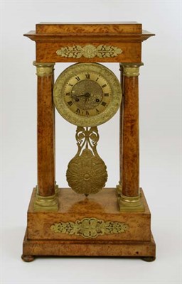 Lot 1394 - Empire Gilt-Bronze Mounted Burl-Wood Mantel...