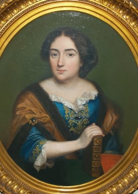 Lot 1050 - French School 18th Century Woman in a Blue...