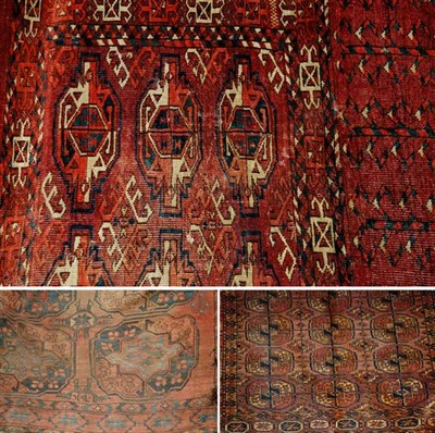 Lot 4565 - Three Turkoman Rugs West Turkestan, early 20th...