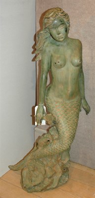 Lot 646 - Patinated-Metal Figural Fountain in the Form...