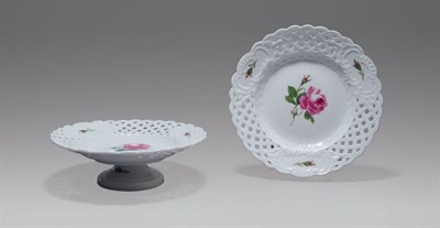 Lot 4602 - Pair of Meissen Porcelain Compotes Each with...