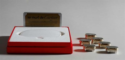 Lot 4637 - Set of Six French Silver Place Card Holders...