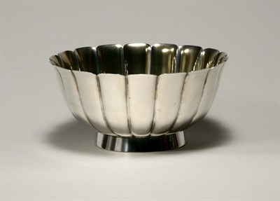 Lot 4649 - Sterling Silver Scalloped Edge Bowl...
