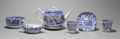 Lot 4653 - Spode Blue and White Porcelain Seven-Piece Tea...