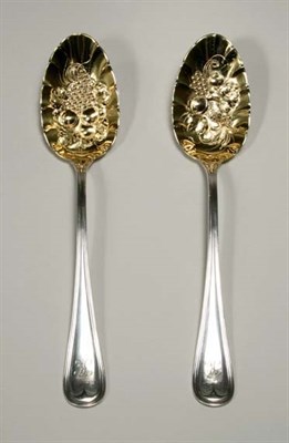 Lot 4668 - Pair of Gorham Sterling Silver Berry Spoons...