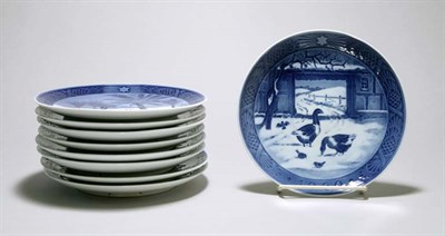 Lot 4679 - Nine Royal Copenhagen Porcelain Collector...