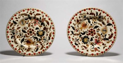 Lot 4681 - Pair of Zolnay Pottery Plates Diameter 8 1/2...