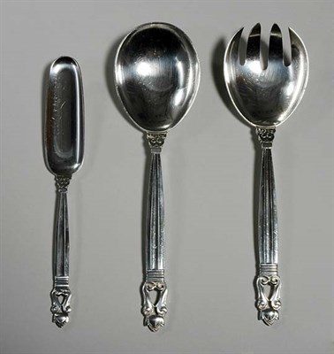 Lot 4687 - Group of Three Georg Jensen Silver Serving...