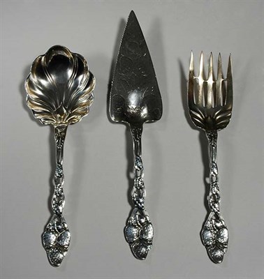 Lot 4694 - Group of Three Sterling Silver Serving...