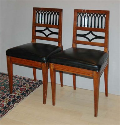 Lot 1167 - Set of Six Continental Neoclassical Ebonized...