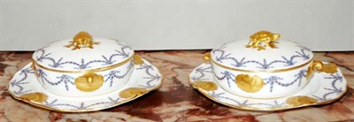 Lot 4707 - Pair of Royal Worcester Porcelain Turtle Soup...