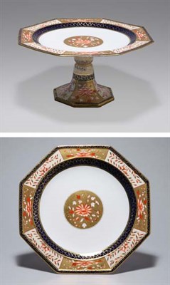 Lot 4789 - Continental Porcelain Octagonal Compote In the...