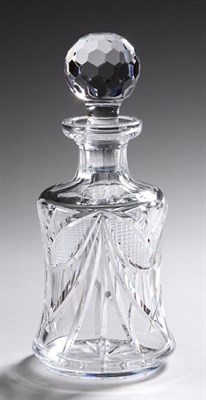 Lot 4726 - Waterford Style Cut Glass Decanter Height 10...