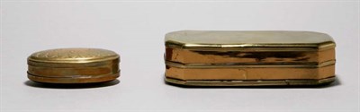 Lot 4727 - Two Victorian Brass Boxes Length of larger 6...