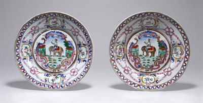 Lot 4730 - Pair of Chinese Export Porcelain Plates...