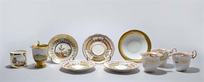 Lot 4731 - Group of Five Continental Porcelain Teacups...
