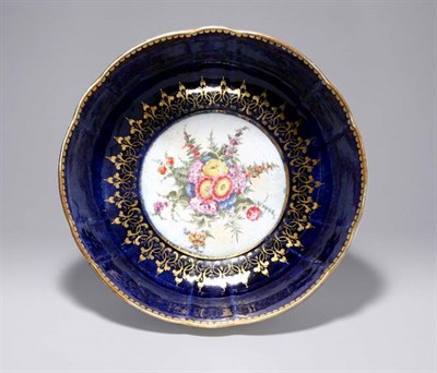 Lot 4735 - English Porcelain Polychrome Decorated Cobalt...