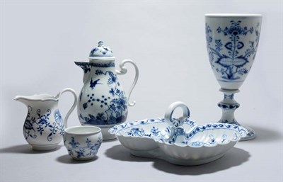 Lot 4745 - Group of Meissen Blue and White Porcelain...
