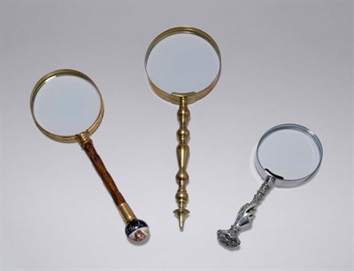 Lot 4748 - Group of Three Victorian Style Hand Magnifying...