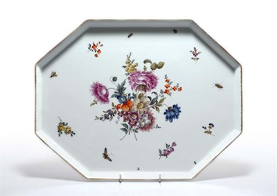 Lot 4754 - Meissen Style Porcelain Octagonal Tray Length...