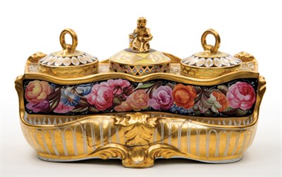 Lot 1465A - English Porcelain Inkstand First quarter of...
