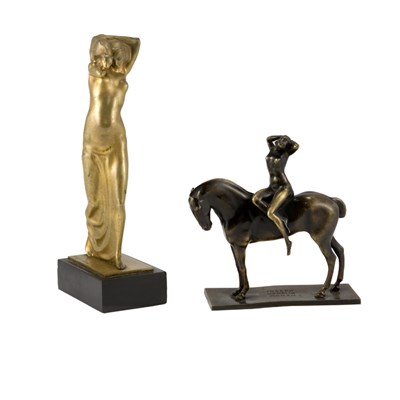 Lot 105 - Two Art Deco Bronze Figures of Women After...