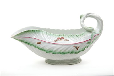 Lot 1473 - Worcester Porcelain Cos Lettuce Leaf Sauceboat...