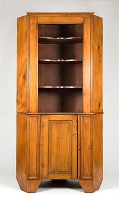 Lot 2049 - American Pine Corner Cupboard Early 19th...