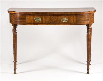 Lot 2037 - Federal Mahogany Side Table The D-form top...