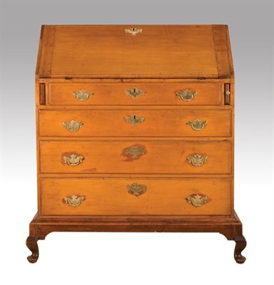 Lot 2214 - Queen Anne Maple Slant Front Desk New England...