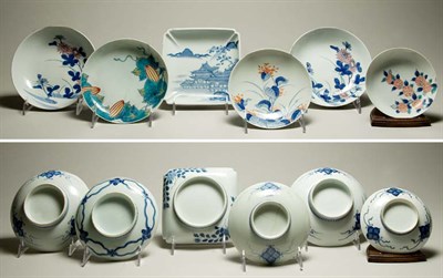 Lot 1516 - Group of Six Japanese Porcelain Dishes;...