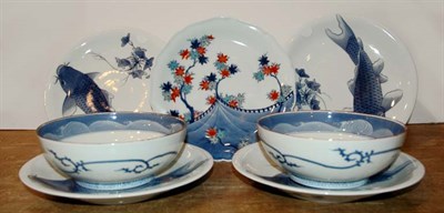 Lot 1197 - Group of Seven Japanese Blue and White...