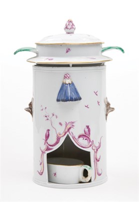 Lot 1496 - German Porcelain Veilleuse Cover and Bowl...